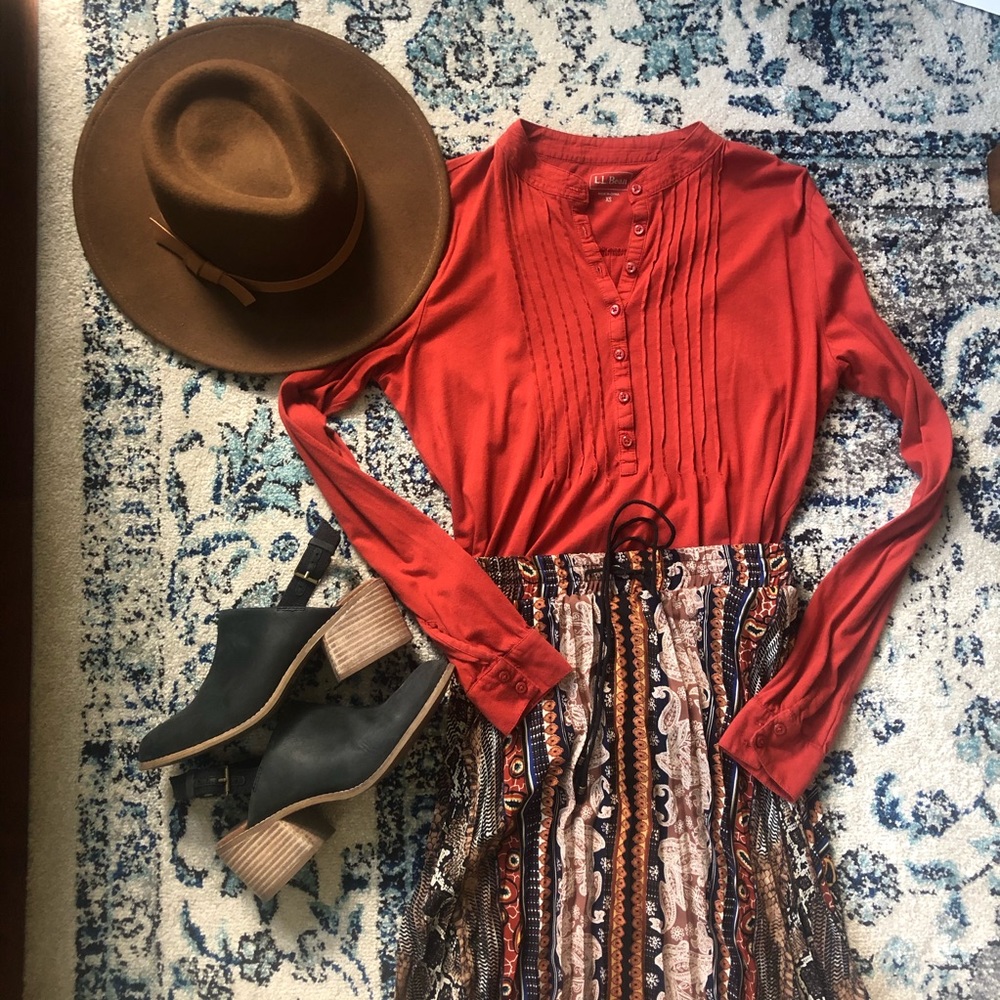 L.L. Bean Burnt Orange Top